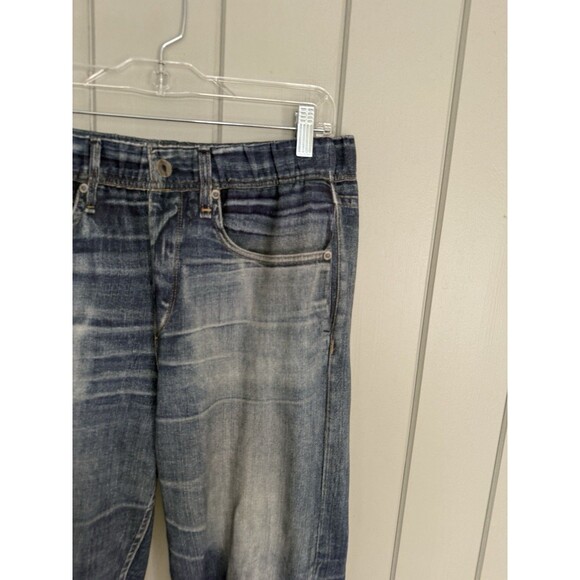 Rag & Bone Miramar Jogger Lucas Photo Printed Faux Jean Sweatpants L Large Blue - Picture 2 of 10